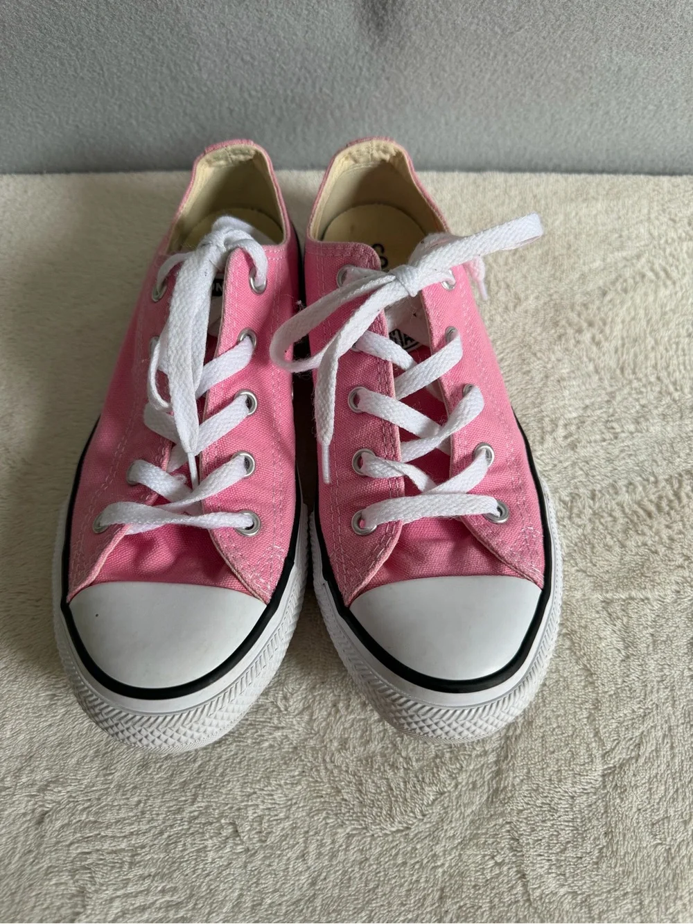Converse All Star Shoes Size 2 Girls Pink Foam Sneaker
